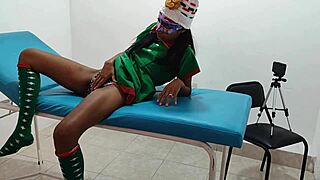 She is a very sensual and sexy female elf the indian and her fantasies of having sex at christmas on a hospital gurney