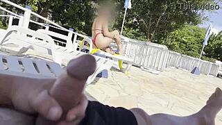 She helped me cum hard by the pool