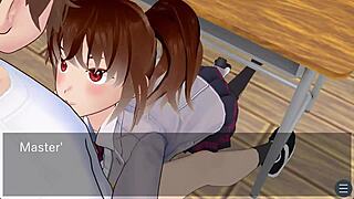 karin blows me under desk in school blazer