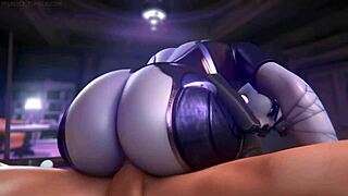 overwatch widowmaker masturbatin and gettin assfucked anal