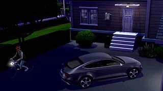 sims 4 parody with interracial shemale action and big tits 😏