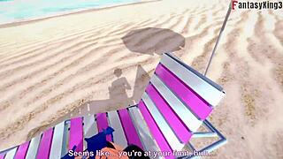 yae miko, ready for bikini sex on the beach in pov style?