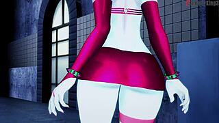 rebecca enjoys a fantasy blowjob in night city cyberpunk setting