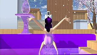 I watch the cartoon fox girl dance on my lap in POV