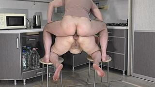 stepson, i saw stepmom drop her panties, so i drilled her big ass in anal hard