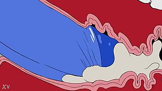 Frankie Trapped in Wall for Intense Hentai Anal Action