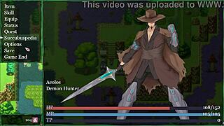 succubus in hentai game gives delicious footjob leading to game over, wanna try?