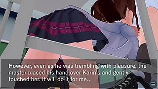 karin blows me under desk in school blazer