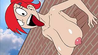 Frankie prinsă în perete pentru anal hentai intens