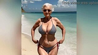 Granny Showing Her Sexy Bikini with Dirty Talk - Watch Nude?