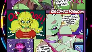 cartoon party with anime characters