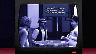 sims 4 parody with interracial shemale action and big tits 😏