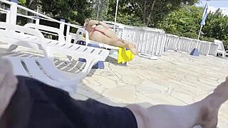 She helped me cum hard by the pool