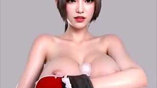 Geez, I’m obsessed with Mai Shiranui cosplay titjob in uncensored hentai, so hot!