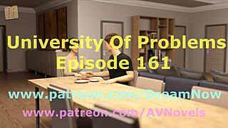 university of problems episode 161 with various challenges and solutions in a game setting.