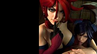 Miss Fortune and Ahri in Uncensored Hentai Cosplay AI Art