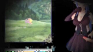 Søster giver blowjob under disken på arbejde i hentai