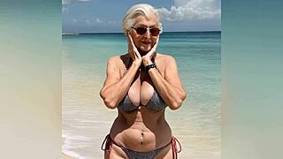 Granny Showing Her Sexy Bikini with Dirty Talk - Watch Nude?