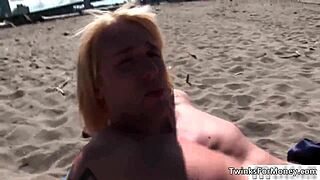 Cute blonde twink strips naked for hardcore gay blowjob action 😏