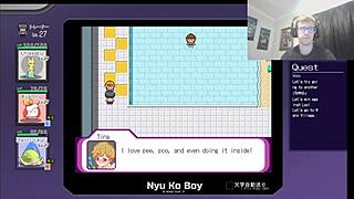 accidents lead to encounters at indoor pool in pokemon parody hentai game
