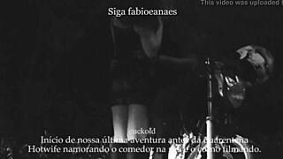 a wife shows off outdoors