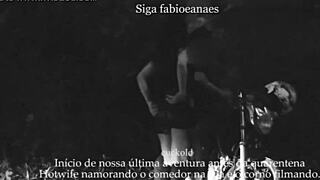 a wife shows off outdoors