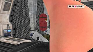 Indian girl in 3D sex poses with banana