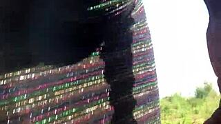 Crazy Bitch Twerks Her Big Ass Outdoors in Wild Display