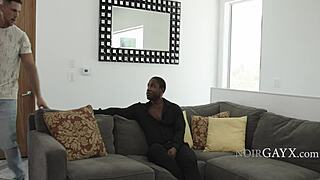 In this reunion, the interracial couple shares passionate blowjobs and kisses.