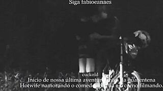 a wife shows off outdoors