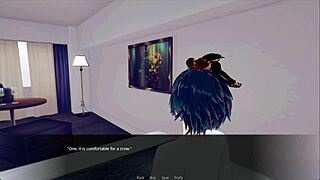 Femdom threesome in a cartoon porn video