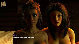 What happens in free will 18's big tits hentai game?