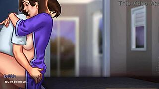 Summertime Saga unfolds with Debbie’s naughty kitchen creampie fun