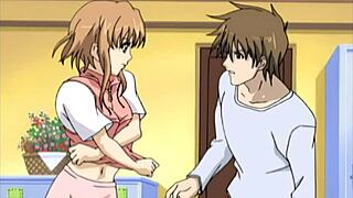 Caught busty step sister changing clothes in hentai