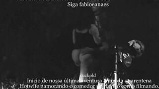 a wife shows off outdoors