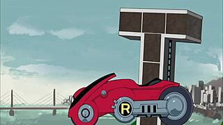 kitten is an unfaithful character, breaking starfire's rear with anal