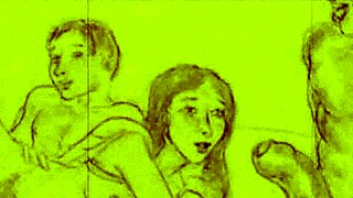 Vintage erotic illustration with sensual antique charm