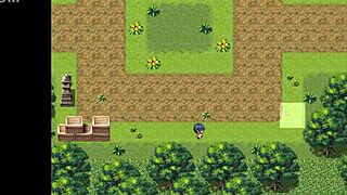 tanned girl natsuki in hentai game episode 7 where men admire her