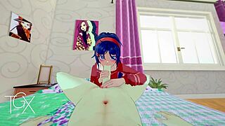 hey, wanna play this anime hentai game with mita’s sexy blowjob moves?