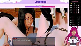 Vtuber lewdneko plays harem hotel part 18