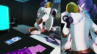 Yuuka-san rides in cowgirl position, squirting and creampie