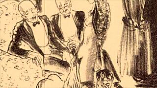 vintage erotic illustration from a classic anime collection