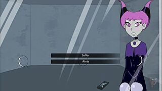 kitten is an unfaithful character, breaking starfire's rear with anal