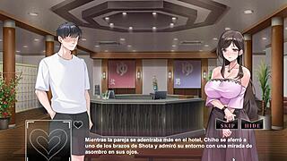 Hentai game ntraholic fucks his wife in front of him!