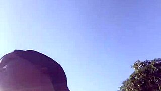 Crazy Bitch Twerks Her Big Ass Outdoors in Wild Display