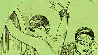 vintage erotic illustration from a classic anime collection