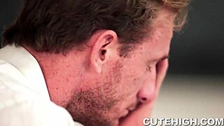 Big tits teen jojo kisses and sucks cock before getting fucked hard