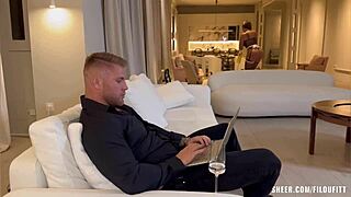 Cleaning Lady Spills Drink, Gets Pussy and Throat Pounded Hard by FilouFitt and La Paisita.