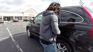 Staged Public Flashing with Butt Crack Shopper