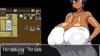 tanned natsuki in hentai game ep 12 strokes huge bbc outdoors